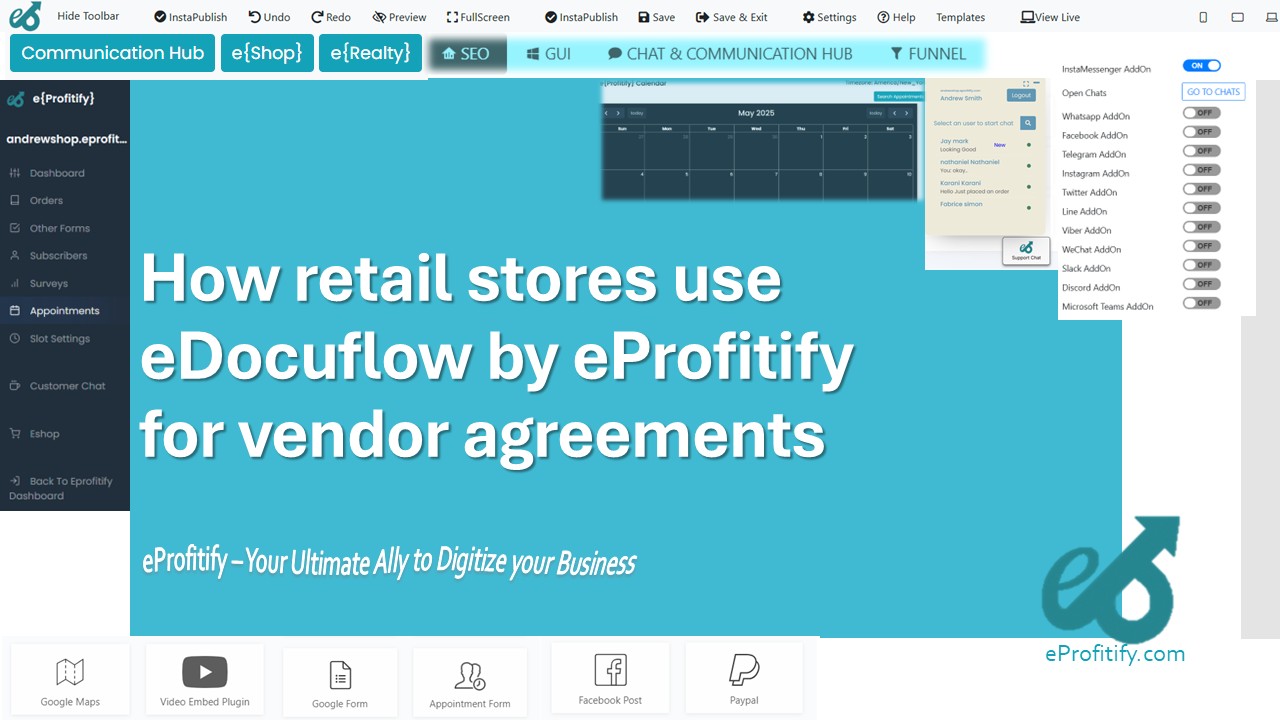 How retail stores use eDocuflow by eProfitify for vendor agreements